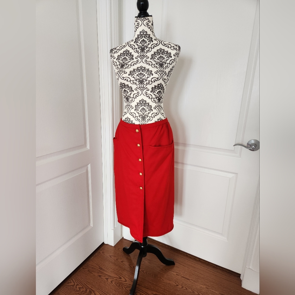 Valentino Boutique Vintage 70th-80th Midi Skirt Size 10
